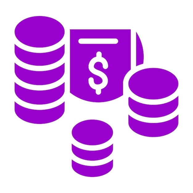 Vectorontwerp Stack Of Coins Icon Style