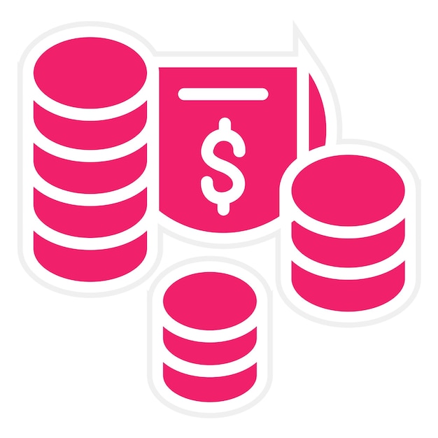 Vectorontwerp Stack Of Coins Icon Style