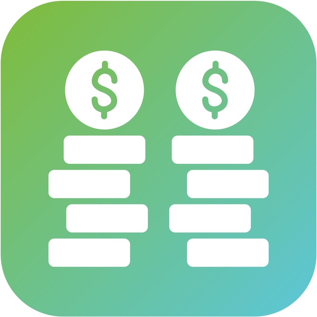 Vectorontwerp Stack Of Coins Icon Style