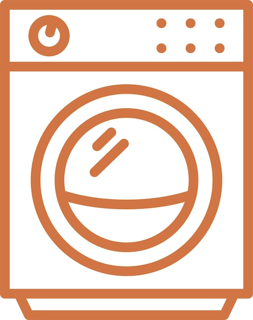 Vectorontwerp Stapelbare Was- en Droogmachine Icon Style