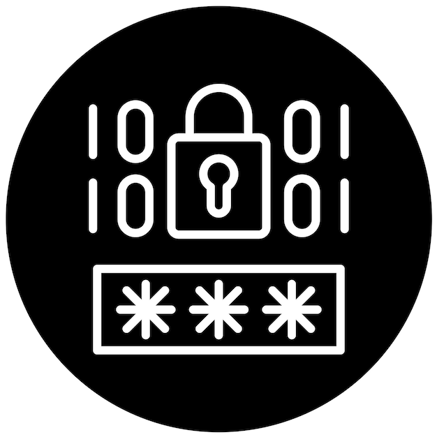Vectorontwerp Sterke encryptie Icon Style