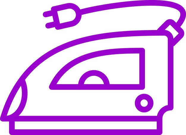 Vectorontwerp Stoom ijzer Icon Style