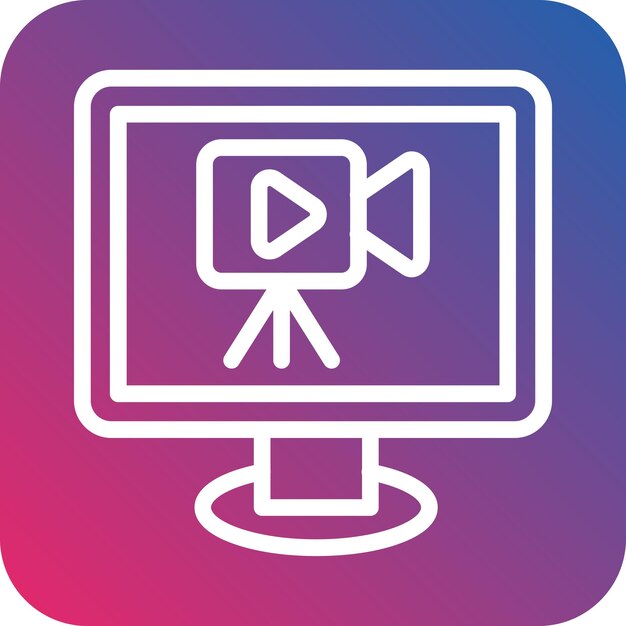 Vectorontwerp Streaming Icon Style