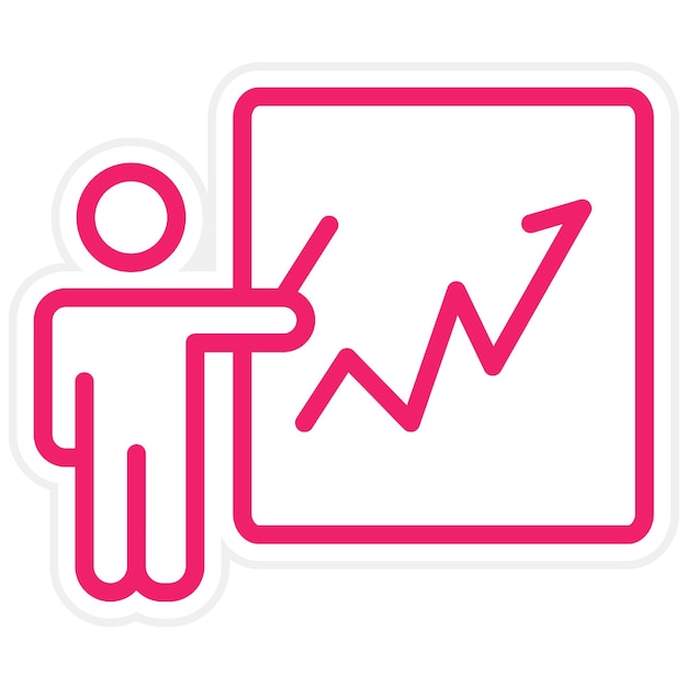Vectorontwerp Student Progress Icon Style