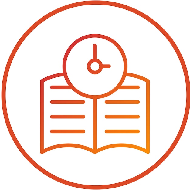 Vectorontwerp Studietijd Icon Stijl