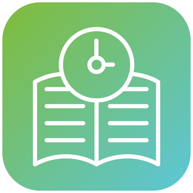 Vectorontwerp Studietijd Icon Stijl