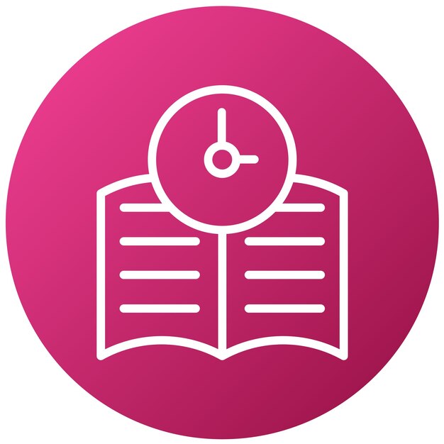 Vectorontwerp Studietijd Icon Stijl