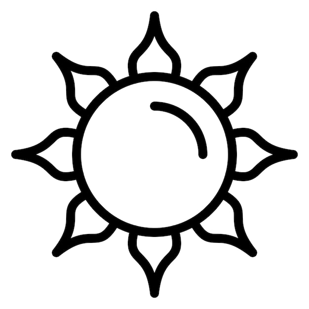 Vector vectorontwerp sun icon style