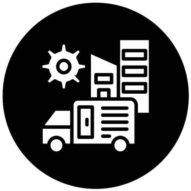 Vector vectorontwerp supply chain management icon style