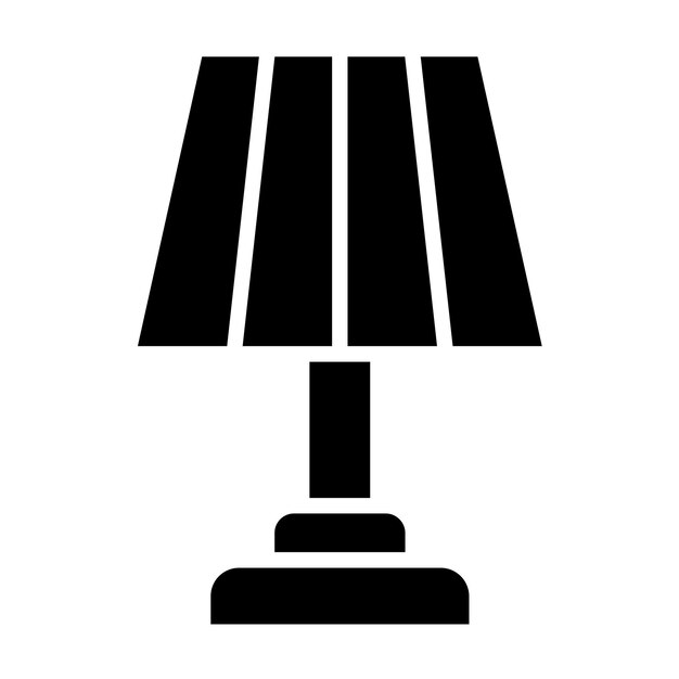 Vectorontwerp Tafellamp Icon Stijl