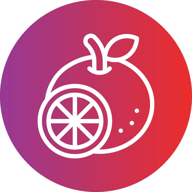 Vectorontwerp Tangerine Icon Style