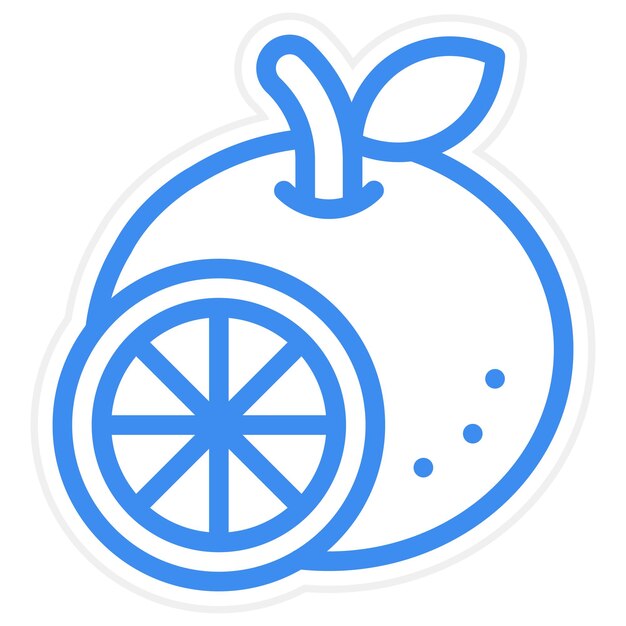 Vectorontwerp Tangerine Icon Style