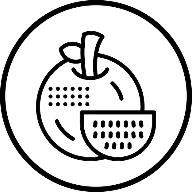 Vectorontwerp Tangerine Icon Style