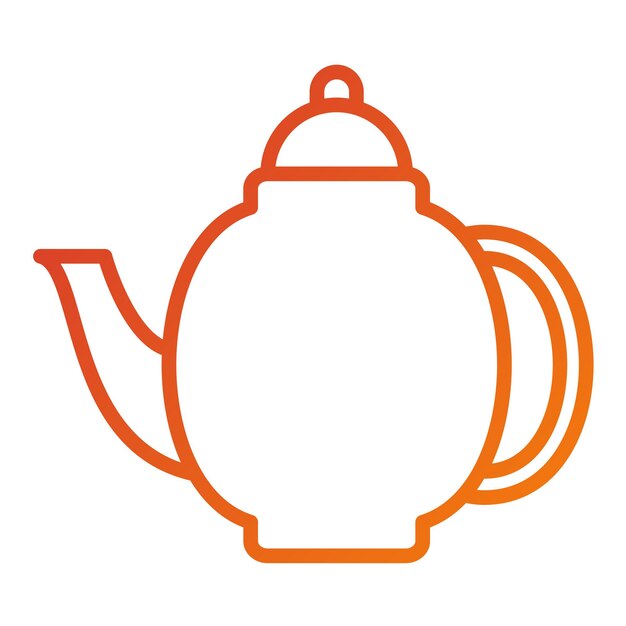 Vectorontwerp Teepot Icon Stijl