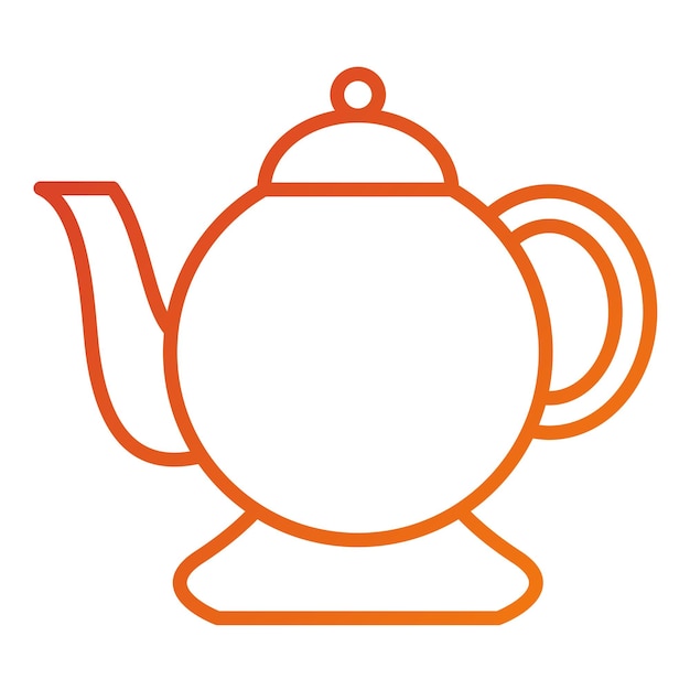Vectorontwerp Teepot Icon Stijl