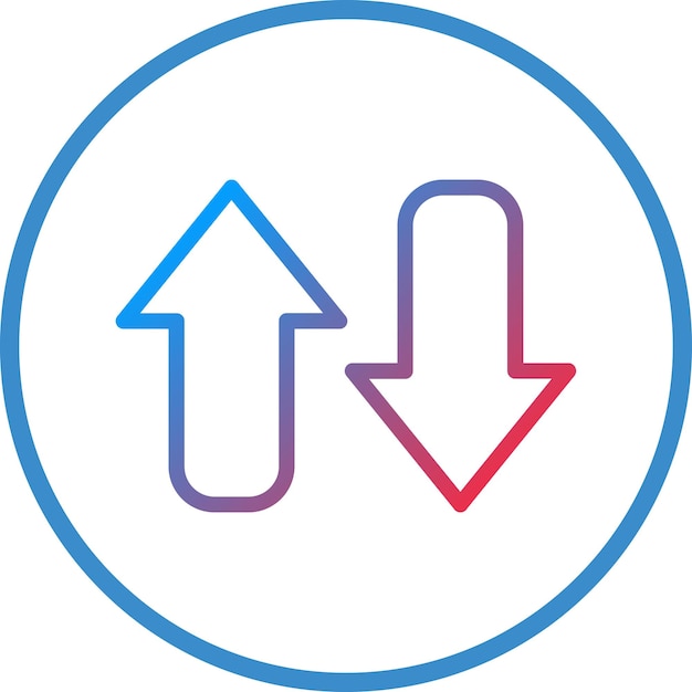 Vectorontwerp tegenovergestelde pijl Icon Style