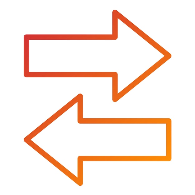 Vectorontwerp tegenovergestelde pijl Icon Style