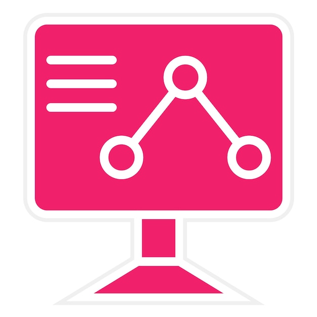 Vectorontwerp Telemetry Monitor Icon Style