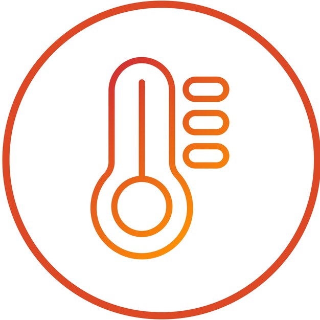 Vectorontwerp Temperatuursensor Icon Stijl