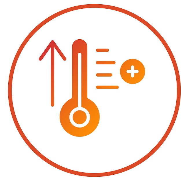 Vectorontwerp Temperatuurverhoging Icon Style