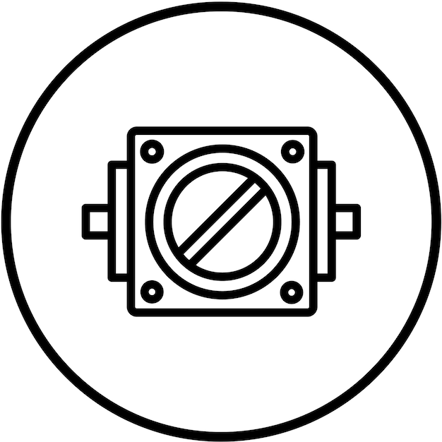 Vectorontwerp Throttle Plate Icon Style