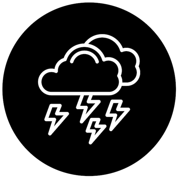 Vectorontwerp Thunder Icon Style