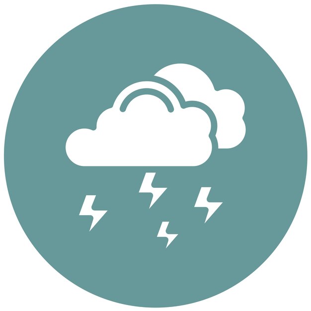 Vectorontwerp Thunder Icon Style