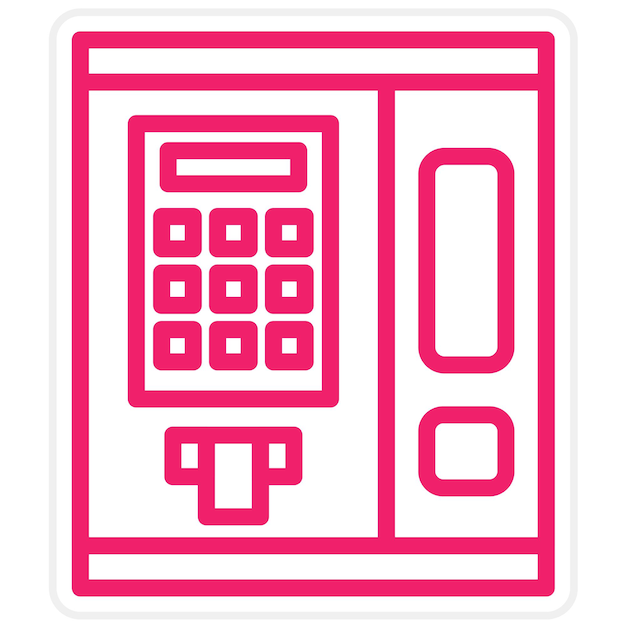 Vectorontwerp Ticket Machine Icon Style