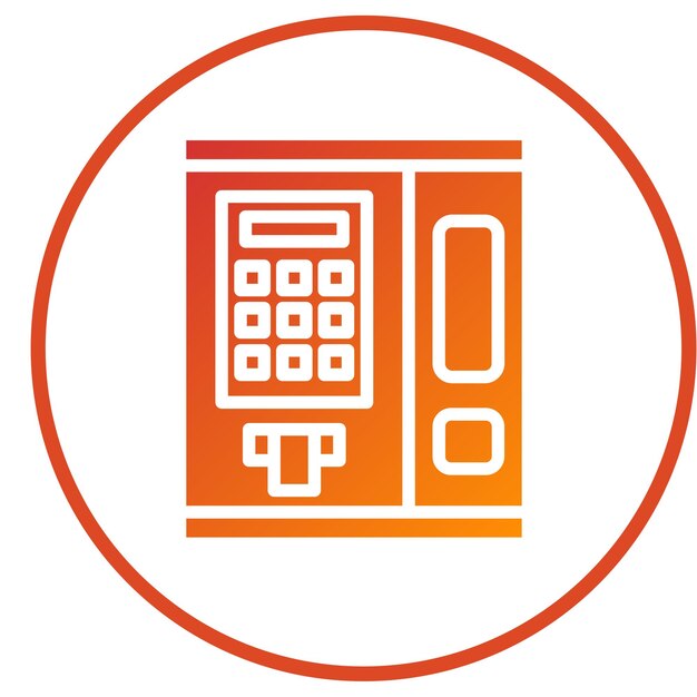 Vectorontwerp Ticket Machine Icon Style