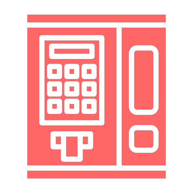 Vectorontwerp Ticket Machine Icon Style