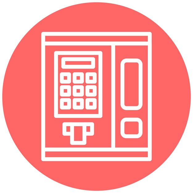 Vectorontwerp Ticket Machine Icon Style