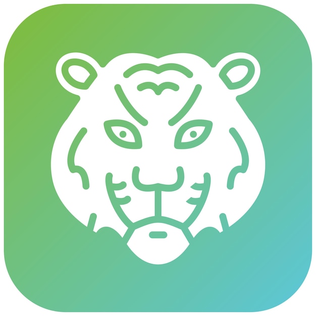 Vectorontwerp Tiger Icon Style
