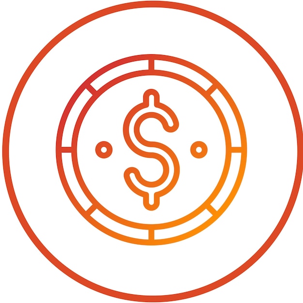 Vectorontwerp Tokens Prijs Icon Stijl