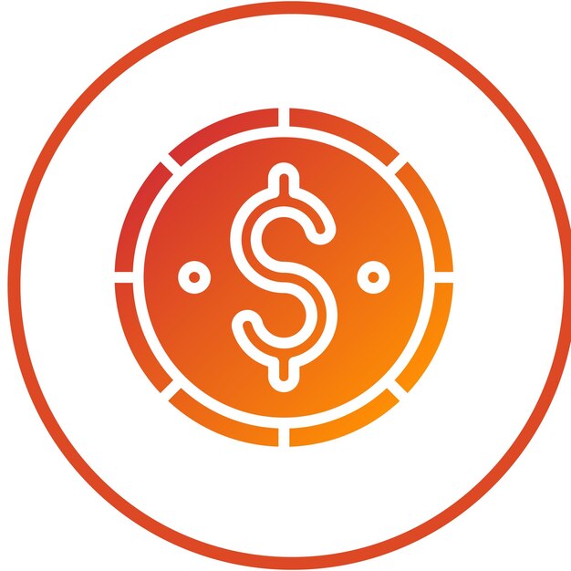 Vectorontwerp Tokens Prijs Icon Stijl