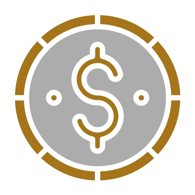 Vectorontwerp Tokens Prijs Icon Stijl