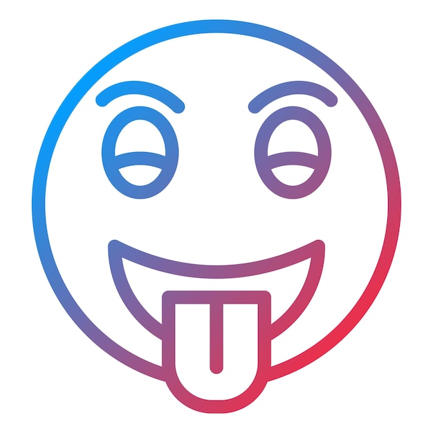 Vectorontwerp Tongue Out Icon Style