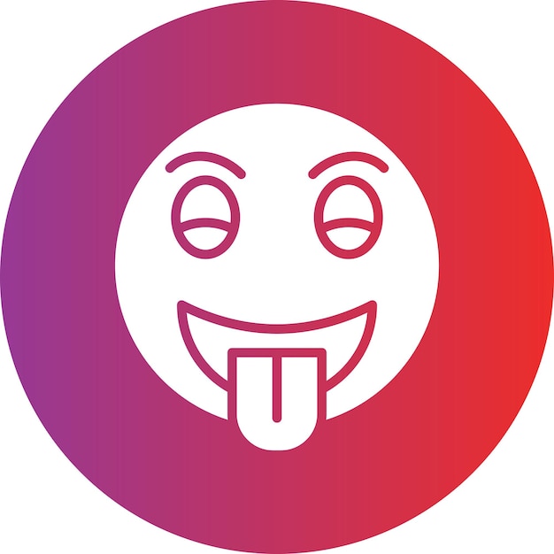 Vectorontwerp Tongue Out Icon Style