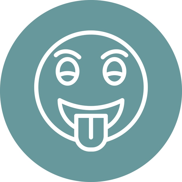 Vectorontwerp Tongue Out Icon Style