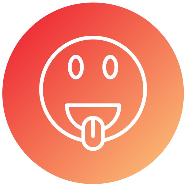 Vectorontwerp Tongue Out Icon Style