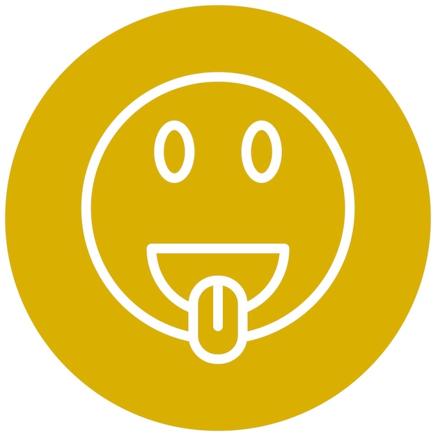 Vectorontwerp Tongue Out Icon Style