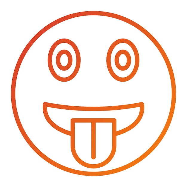 Vectorontwerp Tongue Out Icon Style