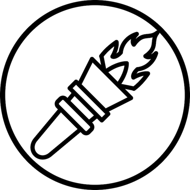 Vectorontwerp Torch Icon Style