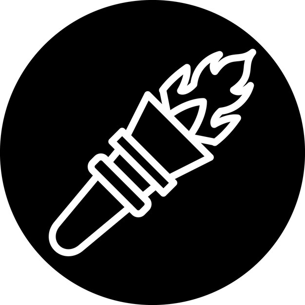 Vectorontwerp Torch Icon Style