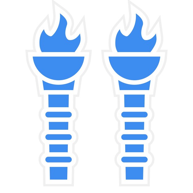 Vectorontwerp Torch Icon Style