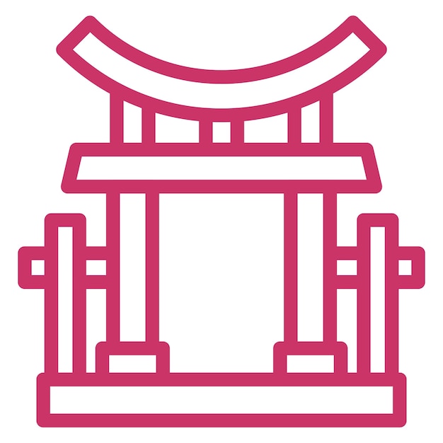 Vectorontwerp Torii Gate Icon Style