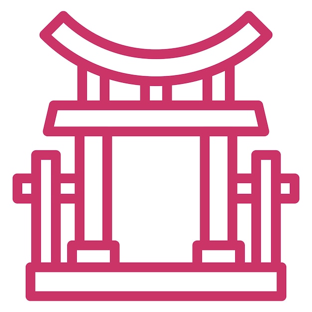 Vectorontwerp torii gate icon style