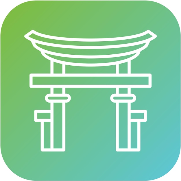 Vectorontwerp Torii Gate Icon Style