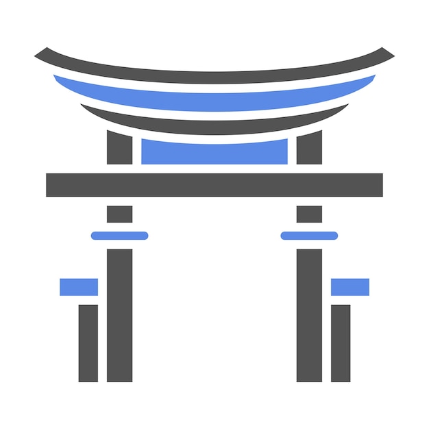 Vectorontwerp Torii Gate Icon Style