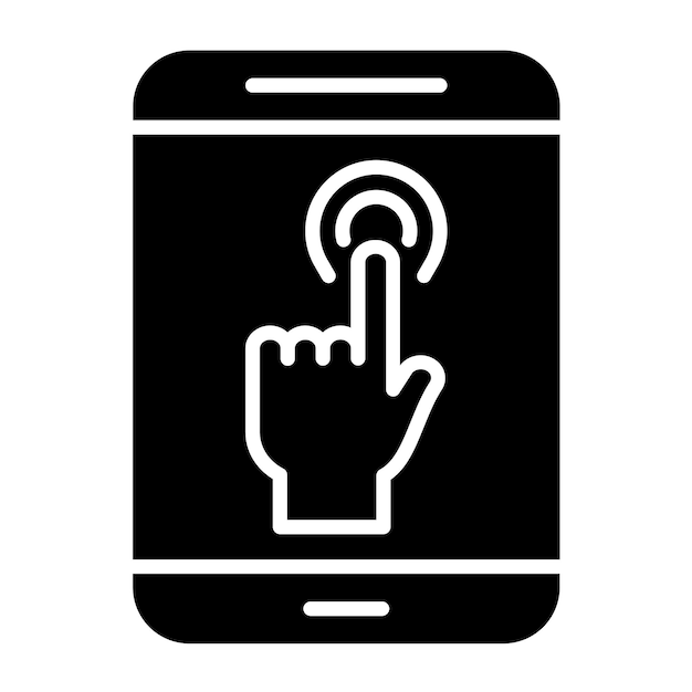 Vectorontwerp Touch Screen Icon Stijl