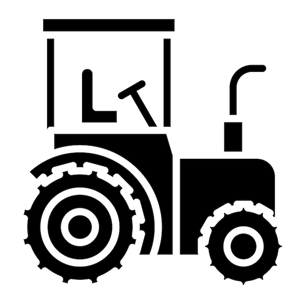 Vector vectorontwerp tractor icon style